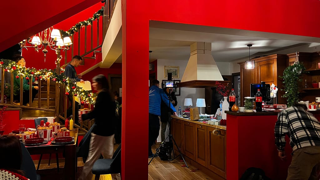 scatto sul set KFC