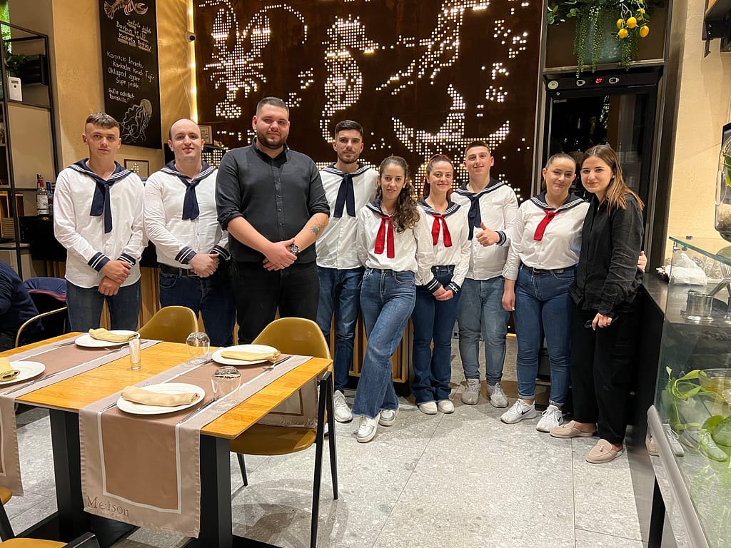 lo staff del ristorante Maison di Durazzo