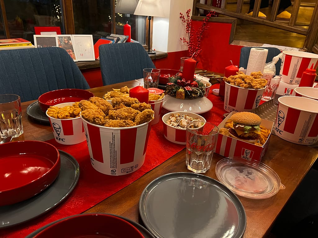 scatto sul set KFC